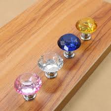 Kitchen cabinets with glass doors are pretty tricky. Diy Materials 30mm Crystal Diamond Door Knobs Glass Handles Cupboard Drawer Home Furniture Diy Amore Org Ua