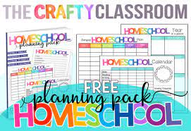 Modern lesson planner @this little pig stayed home. Free Homeschool Planner