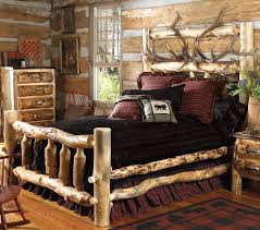 Elk Antler Aspen Log Beds Rustic Bedroom Furniture Home Log Bedroom Furniture