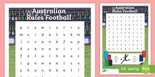 The official afl website of the adelaide crows football club. Afl Word Search Australian Sports Resource Year 3 6