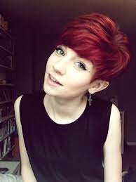 Rihanna short blonde pixie hairstyle with side apart. 18 Short Red Haircuts Short Hair For Summer Winter Popular Haircuts Short Red Hair Short Hair Styles Short Summer Hair