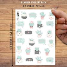 There are so many fun ways to customize and set up your teacher planner! Cactus Succulents Stickers Kuarki Lifestyle Solutions