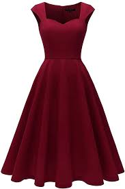 Amazon Com Meetjen Women S 1950s Vintage Cocktail Evening Wedding Party Swing Dress Sleeveless Burgundy Xs Clothing In 2020 Vintage Homecoming Dresses Midi Cocktail Dress Classy Dress