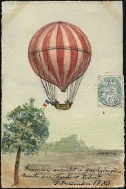 1783 Hydrogen Flight Hot Air Balloons Art Vintage Hot Air Balloon Hot Air Balloon