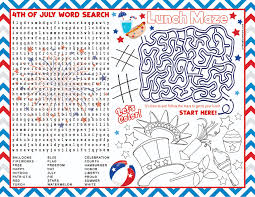 4th of july double puzzle. 4th Of July Activity Placemat Free Printable Printables 4 Mom