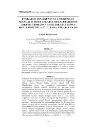 Berikut ini adalah pembahasan dan kunci jawaban ips kelas 9 halaman 59, 60. Pdf Pengaruh Pemanfaatan Lingkungan Sebagai Sumber Belajar Melalui Metode Inkuiri Terhadap Hasil Belajar Siswa Sdn I Sribit Delanggu Pada Pelajaran Ips