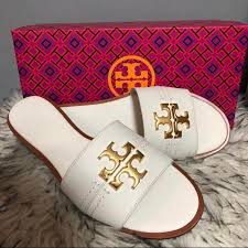 Authentic Tory Burch Everly Slide Women S Fashion Footwear Flats Sandals On Carousell
