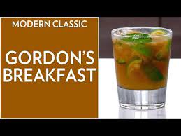 Modern Classic Gordon S Breakfast Youtube Breakfast Cocktails Gin Drinks Gordon