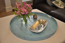 Ready To Ship 30 Round Large Ottoman Tray Distressed Etsy Large Ottoman Tray Ottoman Tray Round Ottoman