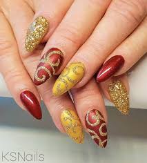 Ombre nails have become one of the hottest trends in recent years. 50 Luminous Red And Gold Nail Designs Be Modish