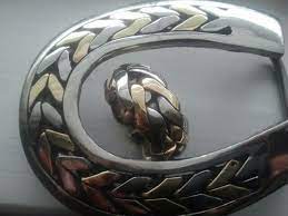 Ring And Belt Buckle Stainless Steel And Bronze Combination Aneis
