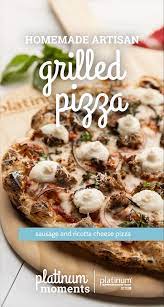 Sausage Ricotta Grilled Pizza In 2020 Homemade Sauce Recipes Grilled Pizza Pizza Recipes Homemade