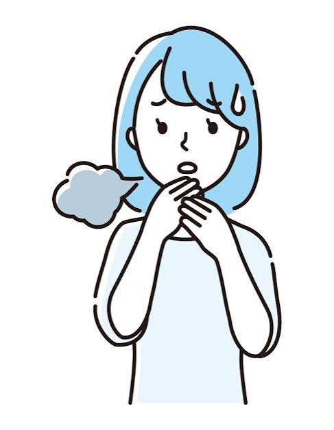 口臭が気になる女性の無料イラスト│フリー素材 | ピクシカ