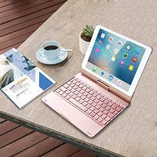 Ipad 9 7 Keyboard Case Vanky 360 Rotate Stand Smart Keyboard Cover 7 Color Backlit Keyboard Case Folio With Au Keyboard Case Ipad Keyboard Case Apple Ipad Case