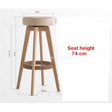 This stool requires some assembly upon arrival. Wooden Swivel Bar Stools Modern Natural Finish Round Pu Leather Sponge Soft Seat Backless Commerical Bar Furniture 74cm Height Bar Stools Aliexpress