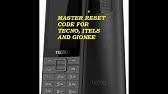 Open keypad lock in standby: Hard Reset For Tecno T350 Youtube