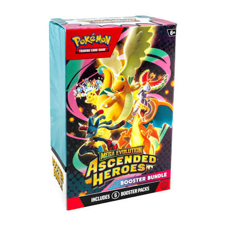 Pokemon, Booster Bundle, Mega Evolution—Ascended Heroes, 6 Packs -  Walmart.com