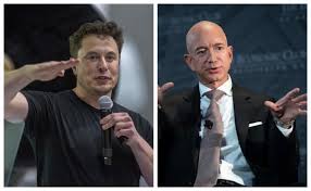 Elon musk's spacex was seconds away from its 20th mission this year when the countdown was halted due to an aircraft entering the launch range. Jeff Bezos And Elon Musk Are Fighting Over The Moon Deccan Herald