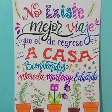 Bienvenido a tu casa vas a estar como dios que comience la fiesta que hemos hecho en tu honor. Pin De Joselyn Paola Antonio Rivera En Manualidades Pancarta De Bienvenida Fiestas De Bienvenida A Casa Decoraciones De Bienvenida