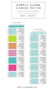 Simply Clean Cleaning Routine At A Glance Free Printable