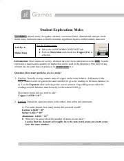 The jars below, from left to right, each contain exactly one mole of carbon, sulfur, and aluminum, respectively. Moles Gizmo Assessment Question Answers Docx Moles Gizmo Assessment Question Answers 1 The Jars Below From Left To Right Each Contain Exactly One Mole Course Hero