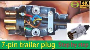 7 prong trailer plug wiring. How To Wire A 7 Pin Trailer Plug Diagram Shown Youtube