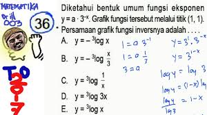 Perhatikan fungsi berikut, manakah yang merupakan fungsi logaritma dan yang bukan merupakan fungsi logaritma serta berikan alasannya Contoh Soal Grafik Fungsi Eksponen