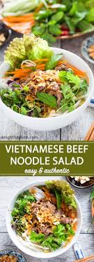 Vietnamese Beef Noodle Salad Bun Bo Xao Delightful Plate Recipe Beef And Noodles Flavorful Beef Noodle Salad Recipes