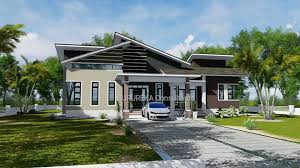 Pelan rumah banglo setingkat 4 bilik tidur 2 bilik air. Pelan Rumah Banglo Setingkat Moden Desainrumahid Com