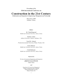 Construction In The 21st Century Fifth International