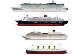 The ship measures 1,181 feet (360 meters) in length and falls in line as number 4 among royal caribbean's 32 existing and former cruise ships. Oasis Of The Seas Queen Mary Ii Costa Concordia And Titanic Comparaison Rms Titanic Biggest Cruise Ship Titanic