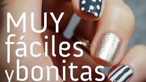 Long professional gel nails and great sheer black lace nail. Como Hacer Una Decoracion De Unas Muy Facil Y Bonita Paso A Paso Youtube
