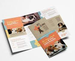Progressive & experienced medical care in a small town family environment. Vet Clinic Tri Fold Brochure Template In Psd Ai Vector Brandpacks