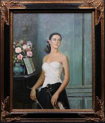 JAN BROWNE. Violinist. Oil