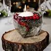 Christmas table wedding centerpieces from happywedd.com