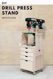 Diy Mobile Drill Press Stand Wilker Do S Drill Press Stand Wood Shop Projects Drill Press