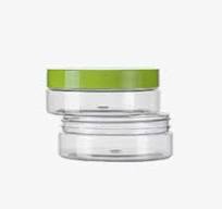 Wholesale clear 8oz plastic low profile jars with lids for ...