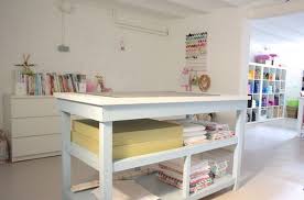 Ikea kitchen cabinets are great for craft rooms as well. Craft Tables With Storage Attempting To Organize Your Creativity