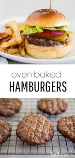 Oven Baked Hamburgers Baked Hamburgers Easy Burger Recipe Healthy Burger Recipes