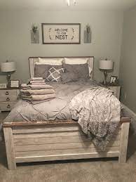 Guest Bedroom Ideas Sign From Hobby Lobby Bedding From Target Bed Set From Farmhouse Bedroom Furniture Bedroom Furniture Design Master Bedroom Color Schemes