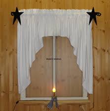 #curtains #diy curtain ideas #kurtina #curtaintutorialforbeginners. Farmhouse Primitive Country White Swag Valance Curtain Etsy
