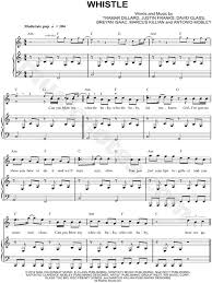 Today i'm playing beat saber yet again and i'm playing whistle by flo rida. Flo Rida Whistle Sheet Music In A Minor Transposable Download Print Sku Mn0106862