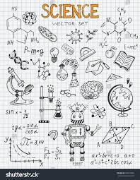 Science Education Doodle Set Of Biology Mathematics Physics Chemistry Astronomy Robotic Technology Geometry Science Drawing Science Doodles School Icon