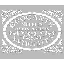 Pochoir Adhesif 30 X 20 Cm Medaillon Brocante Stylise Ancien Pochoir Pochoirs Gratuits Pochoirs Vintage