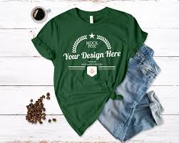 New templates added all the time! Forest Green T Shirt Mockup Unisex Bella Canvas 3001 T Shirt Free Psd T Shirt Mockups Template