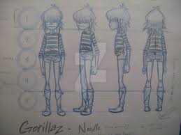 Model Sheets Of Noodle From Gorillaz That I Did For My College Assignment I Do Not Own Gorillaz I Do Character Design Character Model Sheet Gorillaz Art Style