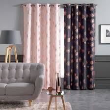 Rideau Original Avec Impressions Metallisees Home Maison La Redoute Rideaux Rideau Original Rideaux Gris