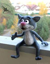 kotyonok s ulicy lizyukova igrushka valyanaya zakazat na yarmarke masterov 42q43ru vojlochnaya igrushka voronezh valyanie kotenok igrushki