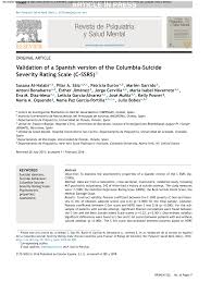 We'll direct you to the one that is right for you. Pdf Validation Of A Spanish Version Of The Columbia Suicide Severity Rating Scale C Ssrs
