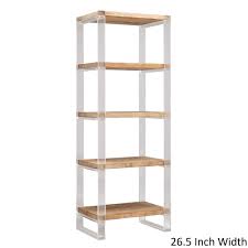 Annika Reclaimed Wood And Acrylic Bookshelf By Inspire Q Artisan Acrylic Bookcase Bookcase Wood Bookshelves